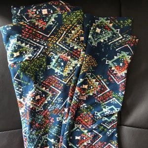 NEW-LuLaRoe Diamond Colorful Print Leggings-OS
